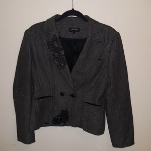 Wool embroidered stylish blazer